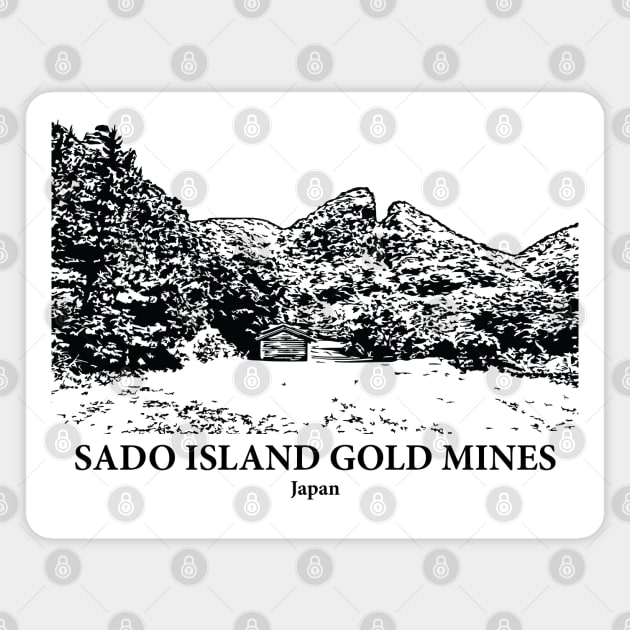 Sado Island Gold Mines - Japan Magnet by Lakeric
